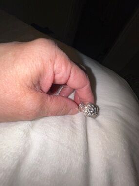 Brighton Silver Floral Cluster Ring - Silver